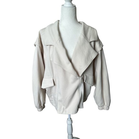 NWT SKFK Maren Cream Convertible Biker Jacket | Vest Medium Reg. $279 - Picture 4 of 16